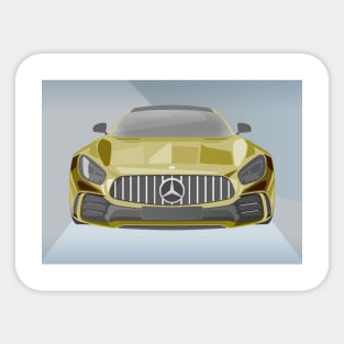 Sports Car Illustration Sticker